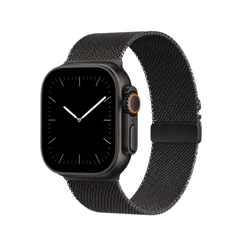 Pure Titanium Milanese Band — Black Milanese