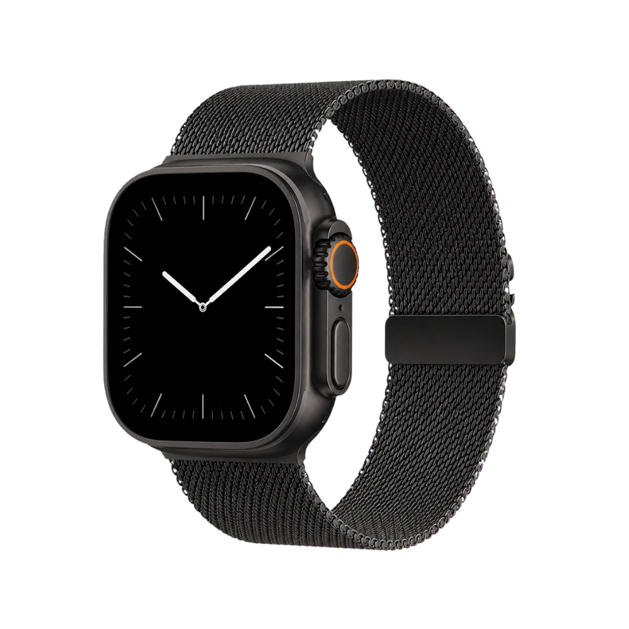 Pure Titanium Milanese Band — Black Milanese