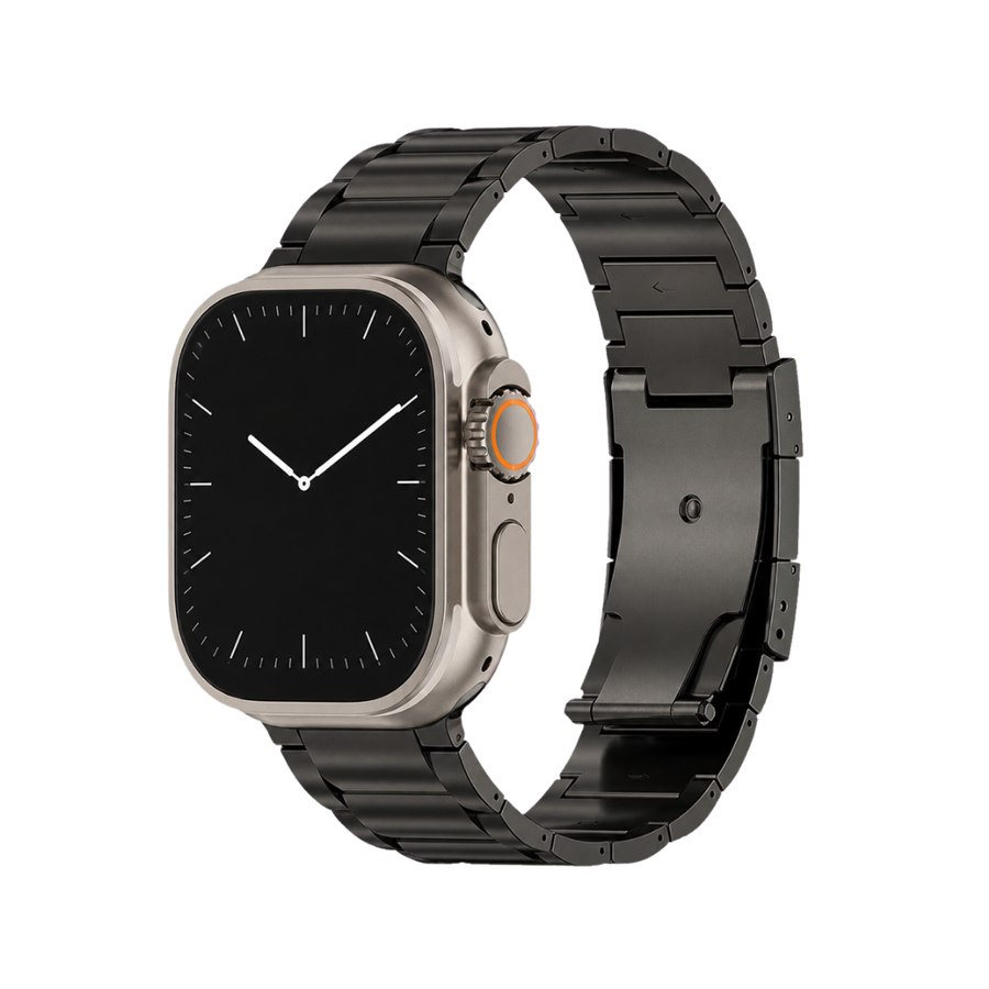 Chain-Link Titanium Band — Single-Strand Titanium Band - Black