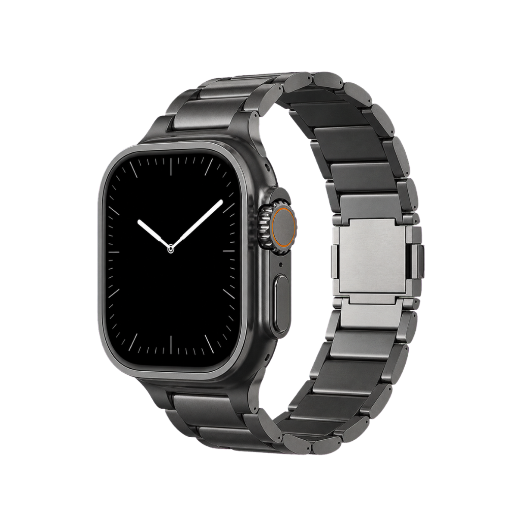 Chain-Link Titanium Band — Triple-Strand Titanium Band - Grey