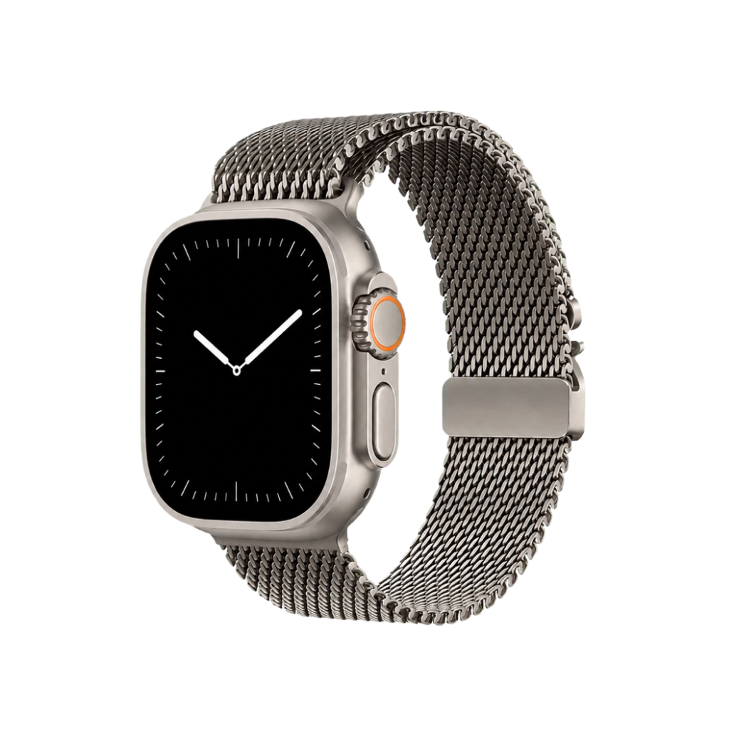 Pure Titanium Milanese Band — Natural Milanese