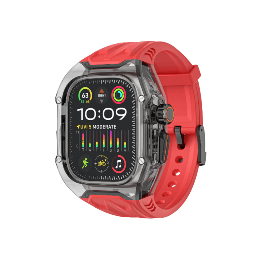 Armor Wrap Case-Band — Red Clear Black