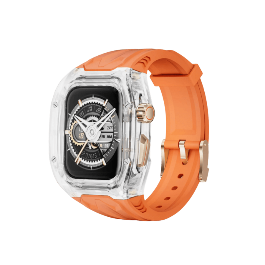 Armor Wrap Case-Band — Orange Clear Black