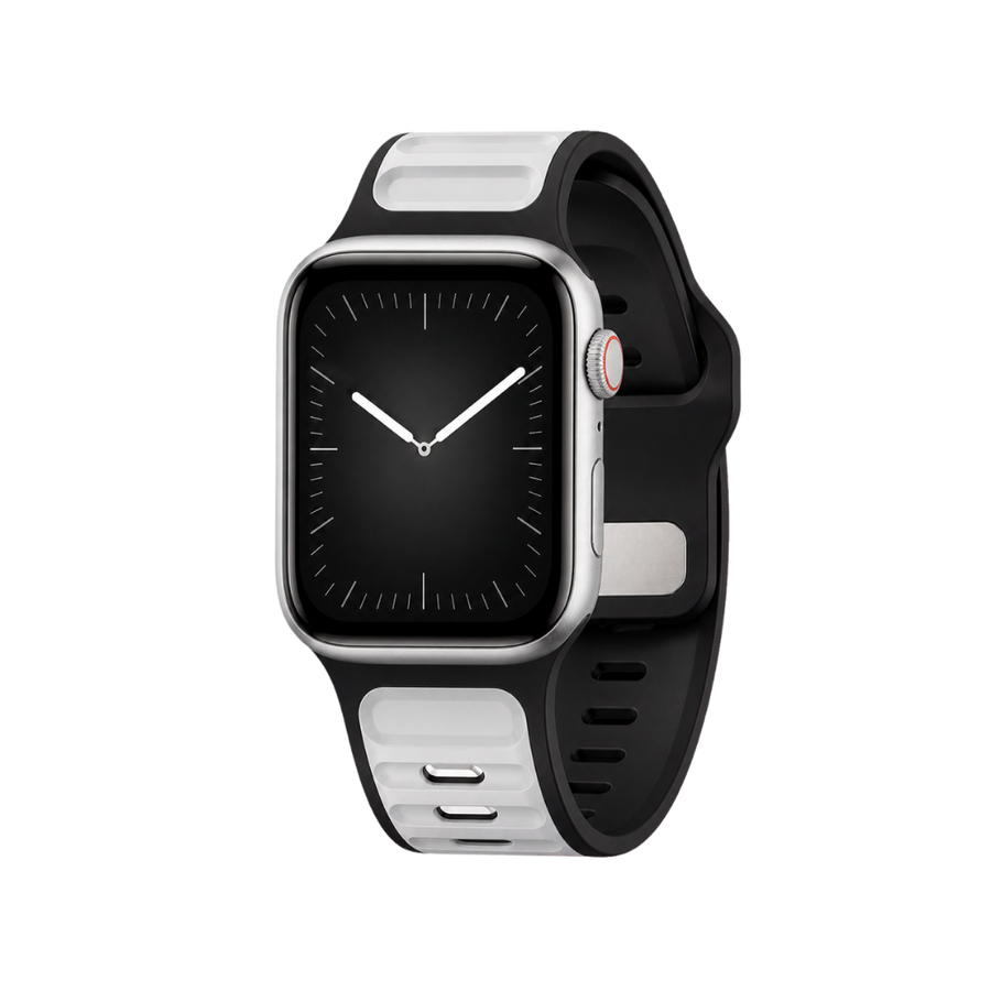 Coastal Silicone Band — Black Light Grey
