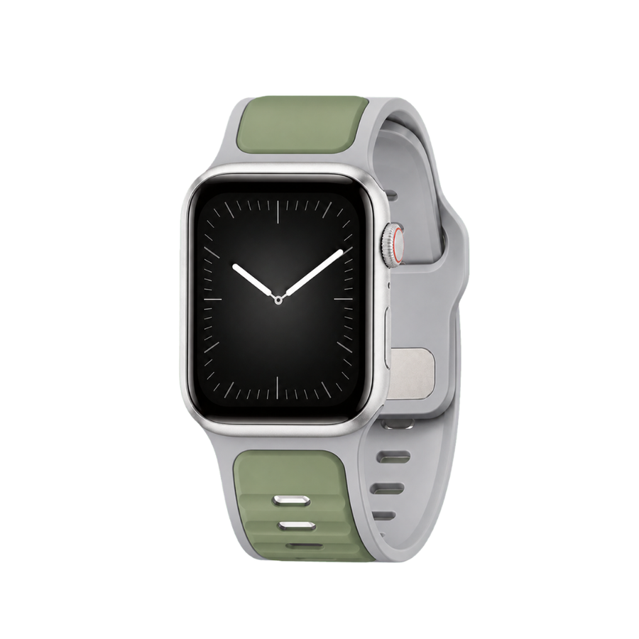 Coastal Silicone Band — Light Grey Green
