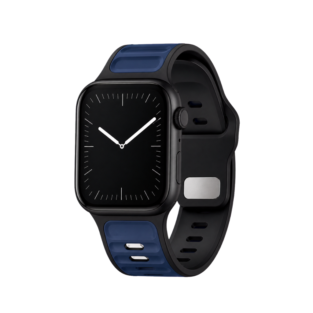 Coastal Silicone Band — Light Blue Coffee
