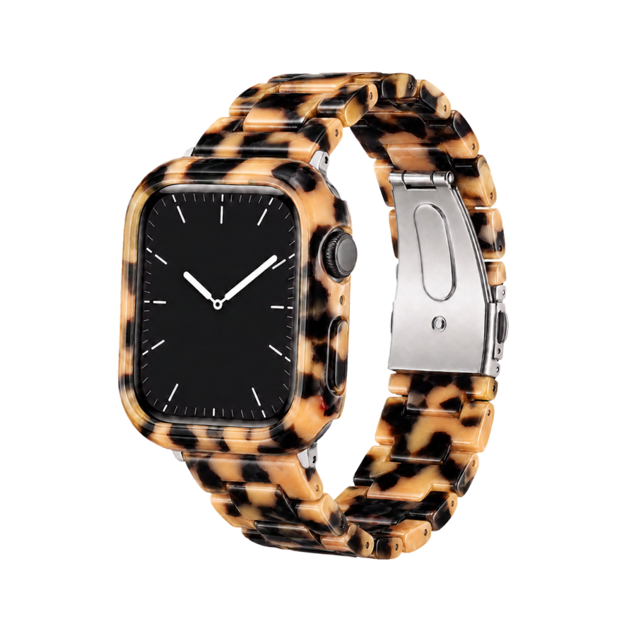 Featherlight Resin Band & Case Set — Cow-Print Resin + Case