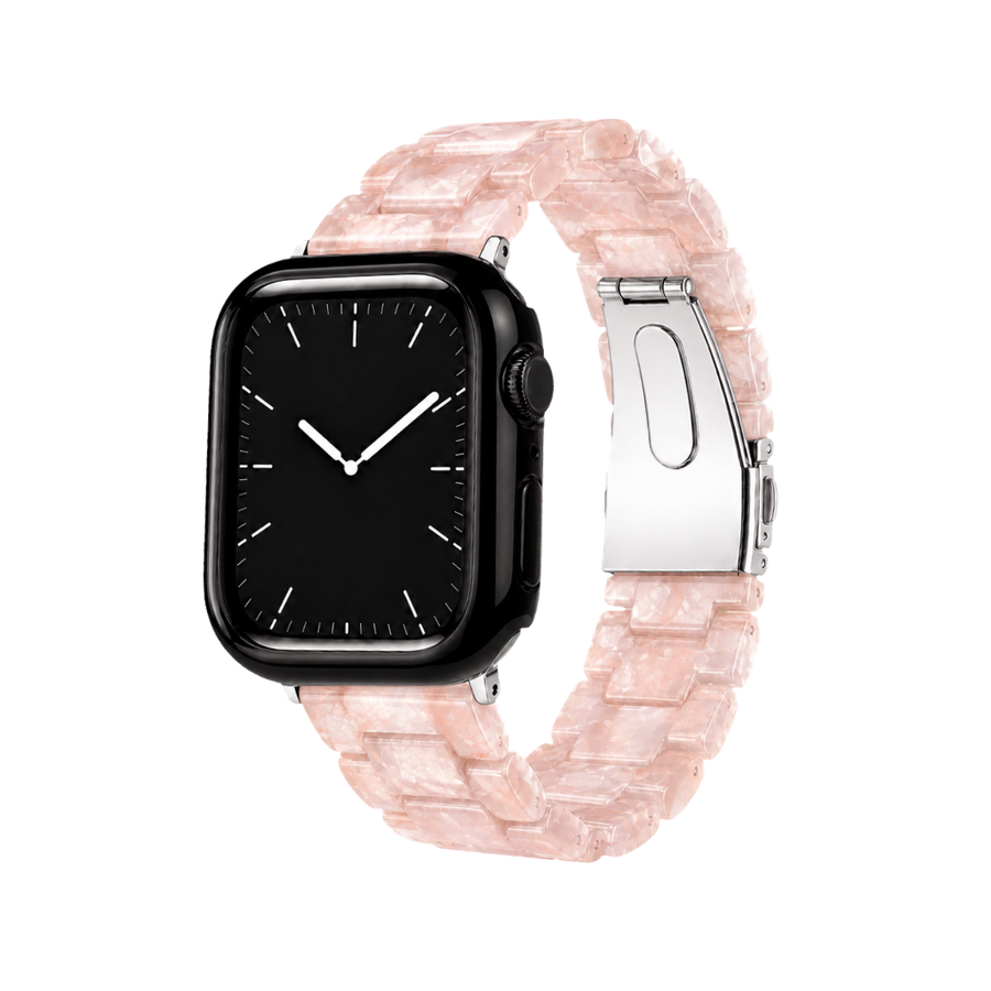 Breathable Resin Band — Pink Floral Pattern