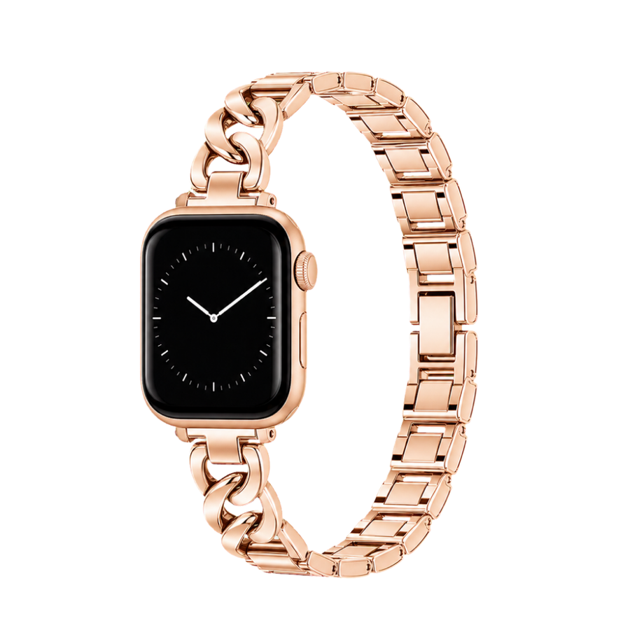 Chanel-Style Link Chain Band — Rose Gold (with Removal Tool)
