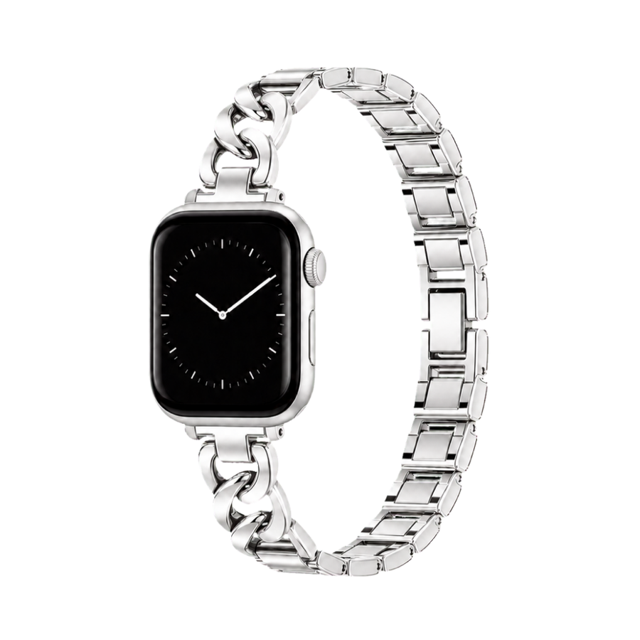 Chanel-Style Link Chain Band — Silver (with Removal Tool)