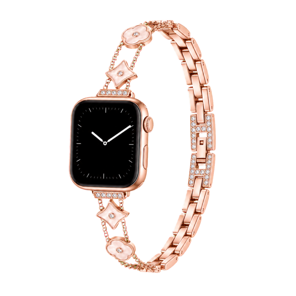 Baroque Rhinestone Chain Band — Vintage Monogram Chanel-Style Rose Gold