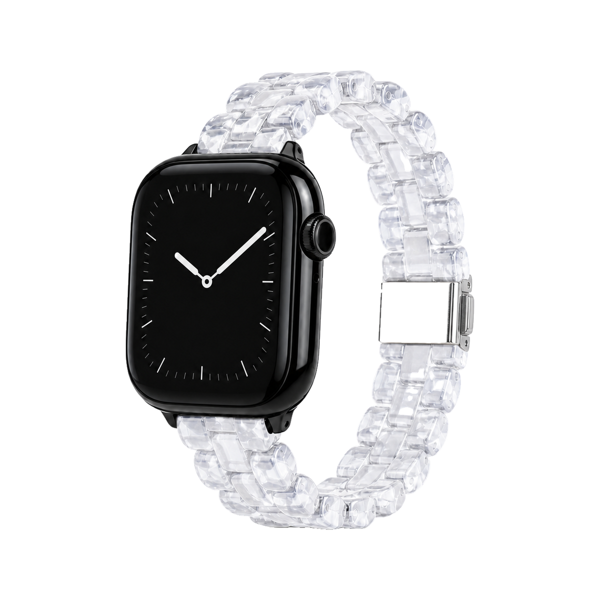 Oval Resin Band — Mother-of-Pearl White
