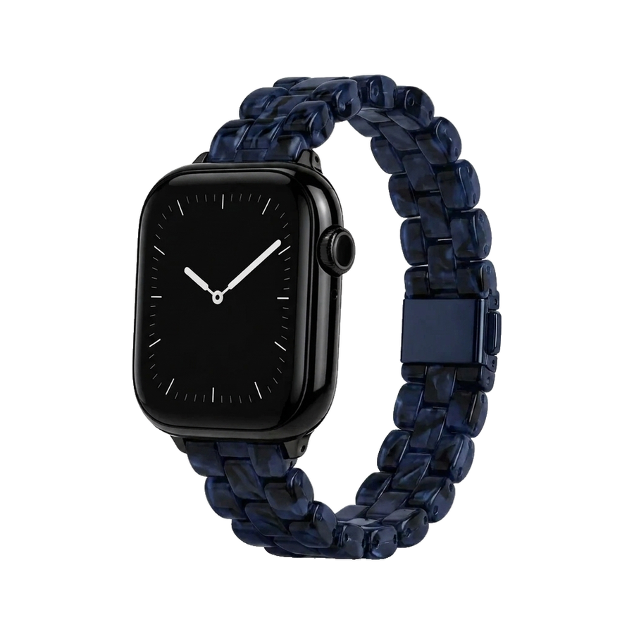 Oval Resin Band — Sapphire Blue