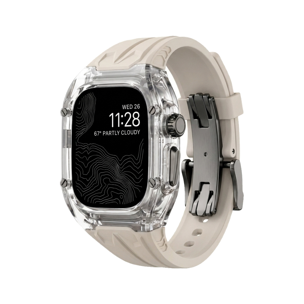 Glacier Haute Ultra Case-Band — Clear Case + Starlight Band + Butterfly Buckle